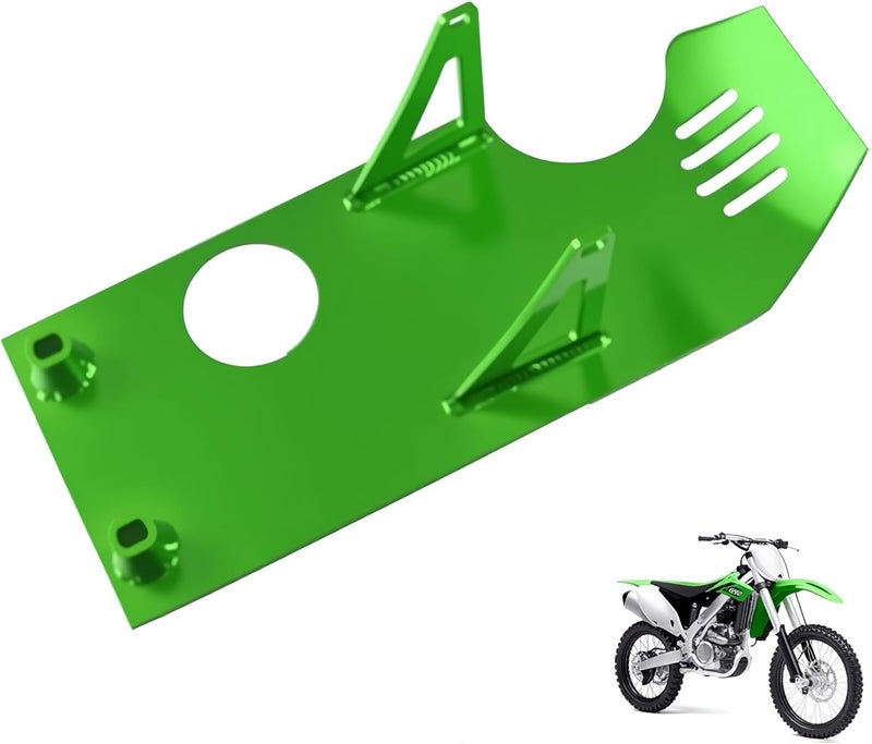 New Olym Aluminum Foot Start Engine Skid Plate for XR50 XR70 Lifan YX SSR110 125 Thumpstar Coolster Apollo Kymco GMX NXD Demonx TaoTaoDB17 50cc 70cc 90cc 110cc 125cc 140cc 150cc Pit Dirt Bike Green - Image 1